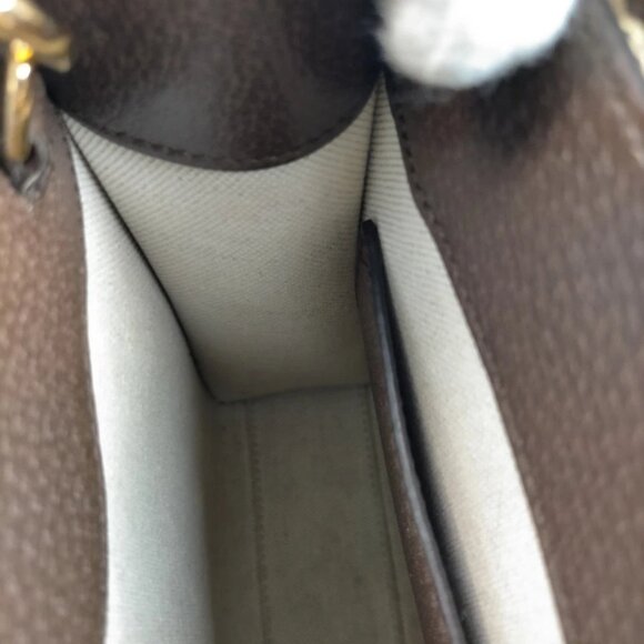 Gucci Hand Bag Brown Leather and Canvas 1194-040725 - Picture 9 of 13